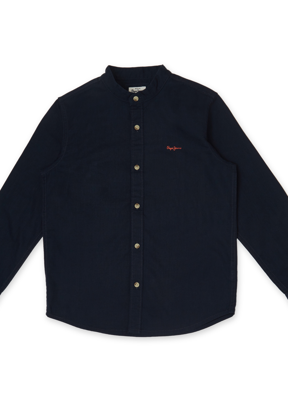 Parker Solid Shirt With Mao Collar, , large image number 0