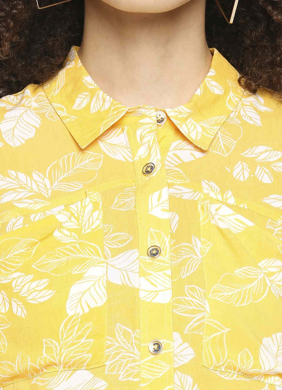 Juin Printed Shirt With Patch Pocket And Button Details, , large image number 4