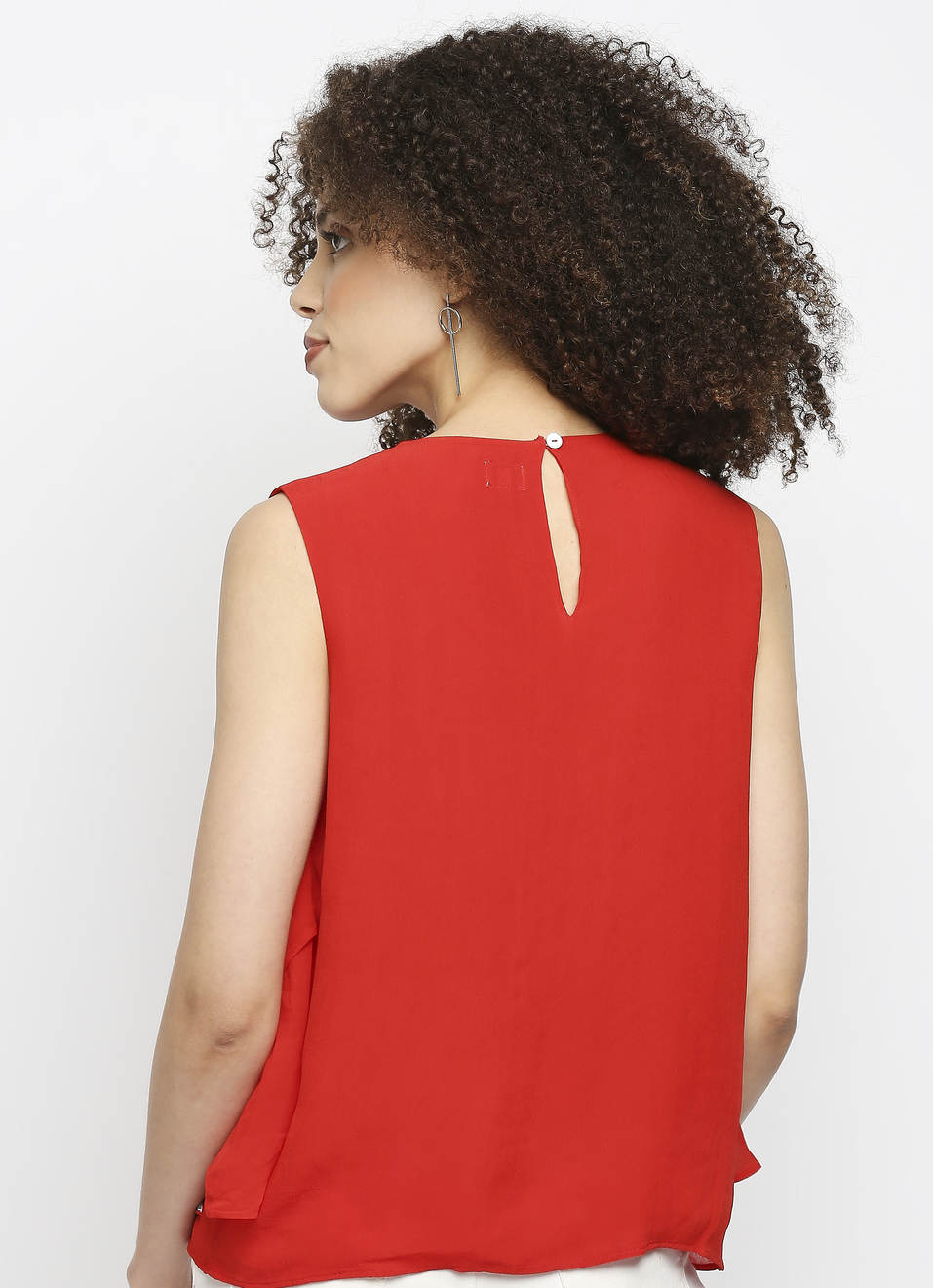 Imma Asymmetric Layered Georgette Top, , large image number 1