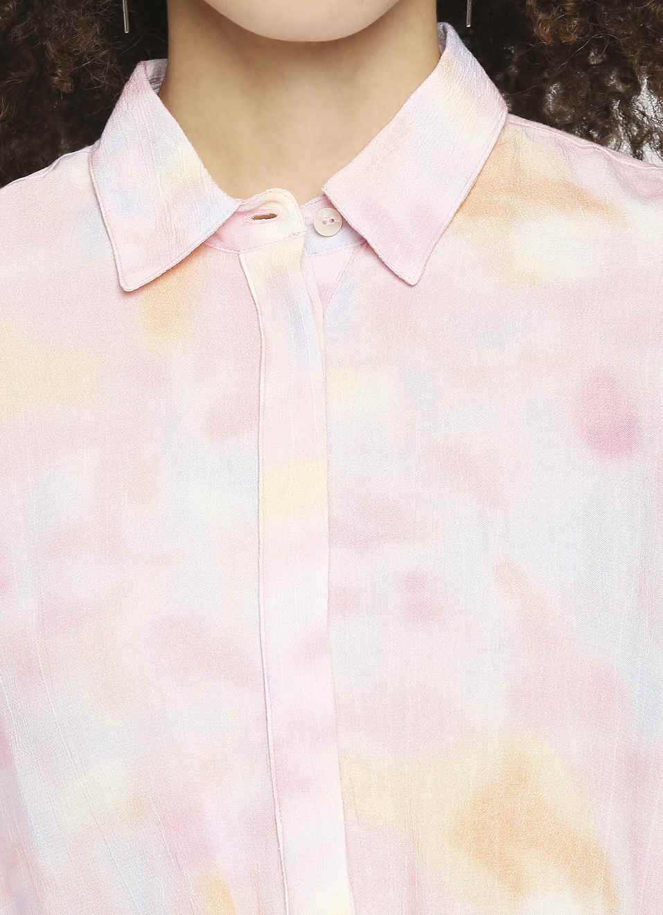 Aure Tie Dye Shirt With Elasticated Cuff & Self Knotted Hem, , large image number 4