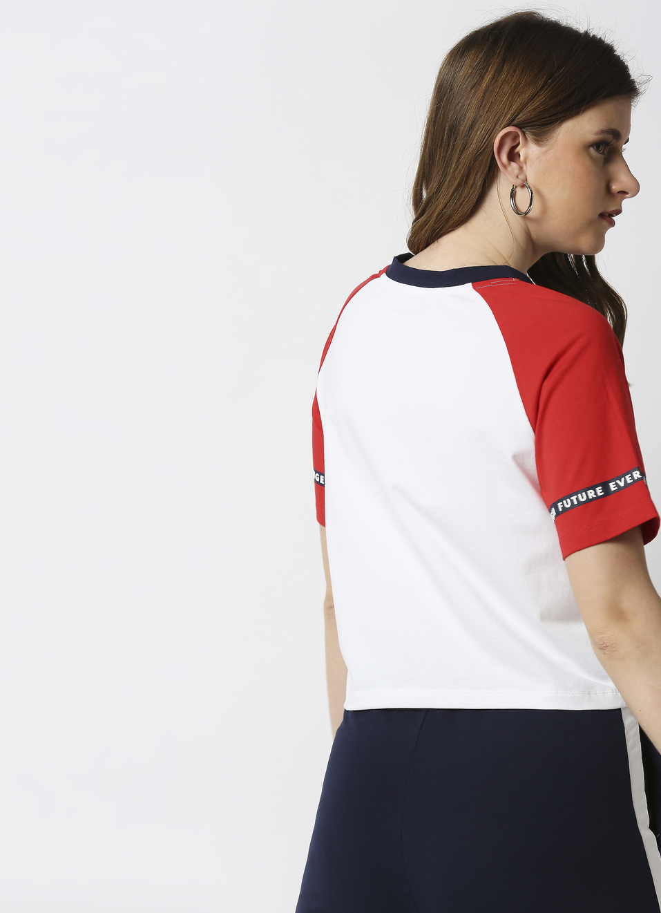 Jovita Kangaroo Pocket Colour Block T-Shirt, , large image number 1