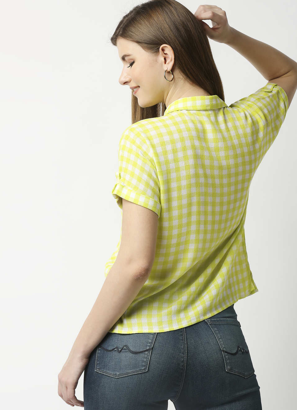 Zionee Checks Shirt With Extended Sleeves And Epaulettes, , large image number 1