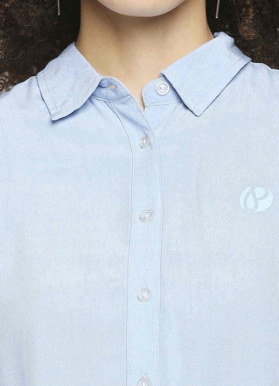 Martini Crop Shirt With Hd Glitter Print And Tie Up Details, , large image number 4