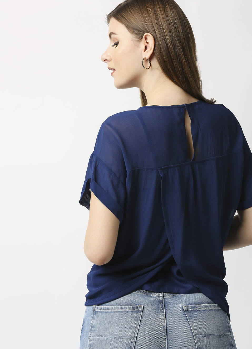 Margot Front Hem Tie Up And Overlap On The Back Details, , large image number 1