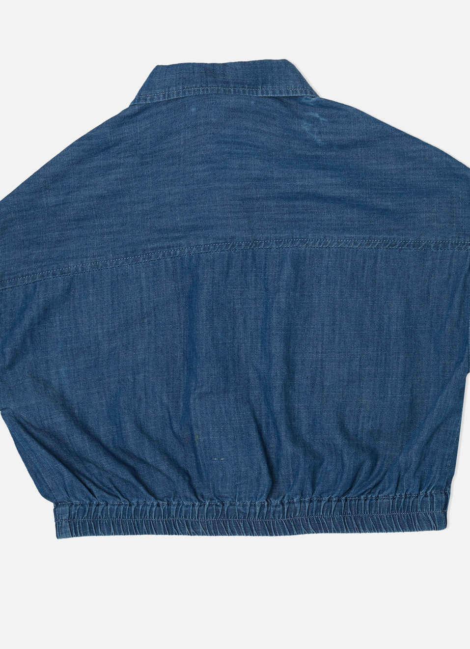 Elsa Embellished Crop Denim Shirt, , large image number 1