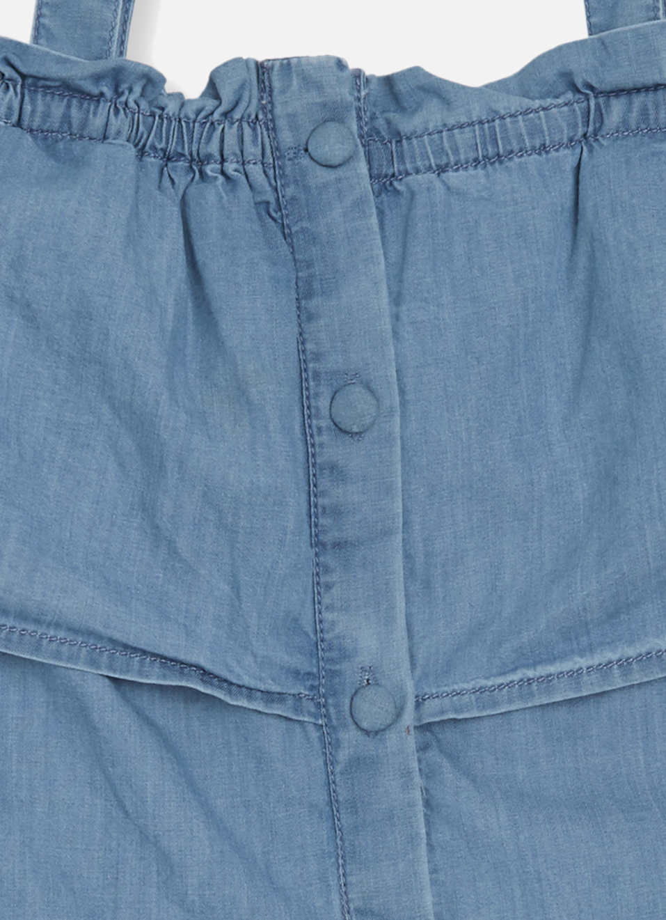 Lily Light Wash Strappy Denim Top, , large image number 2