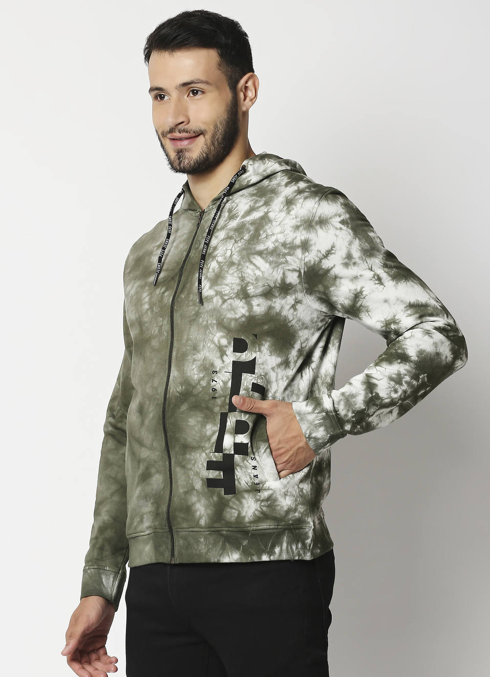 NASH TIE N DYE ZIP THRU SWEATSHIRT, , large image number 2