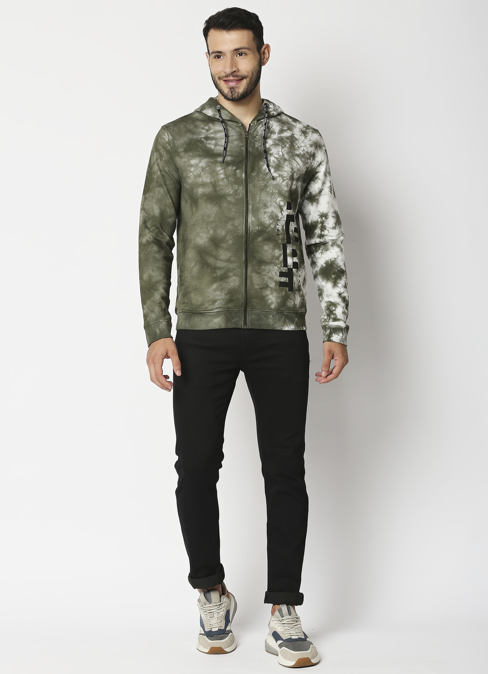 NASH TIE N DYE ZIP THRU SWEATSHIRT, , large image number 3