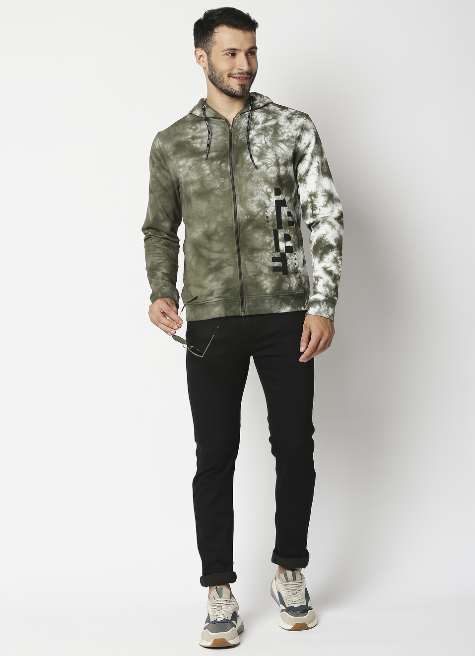 NASH TIE N DYE ZIP THRU SWEATSHIRT, , large image number 5