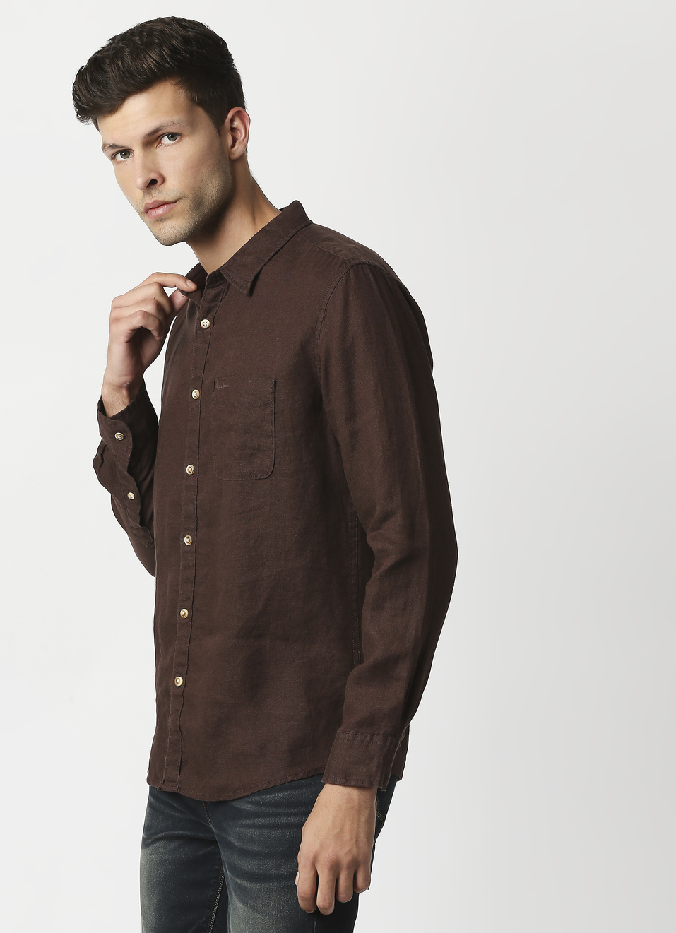 Kingsman Slim Fit Pure Linen Shirt, , large image number 3