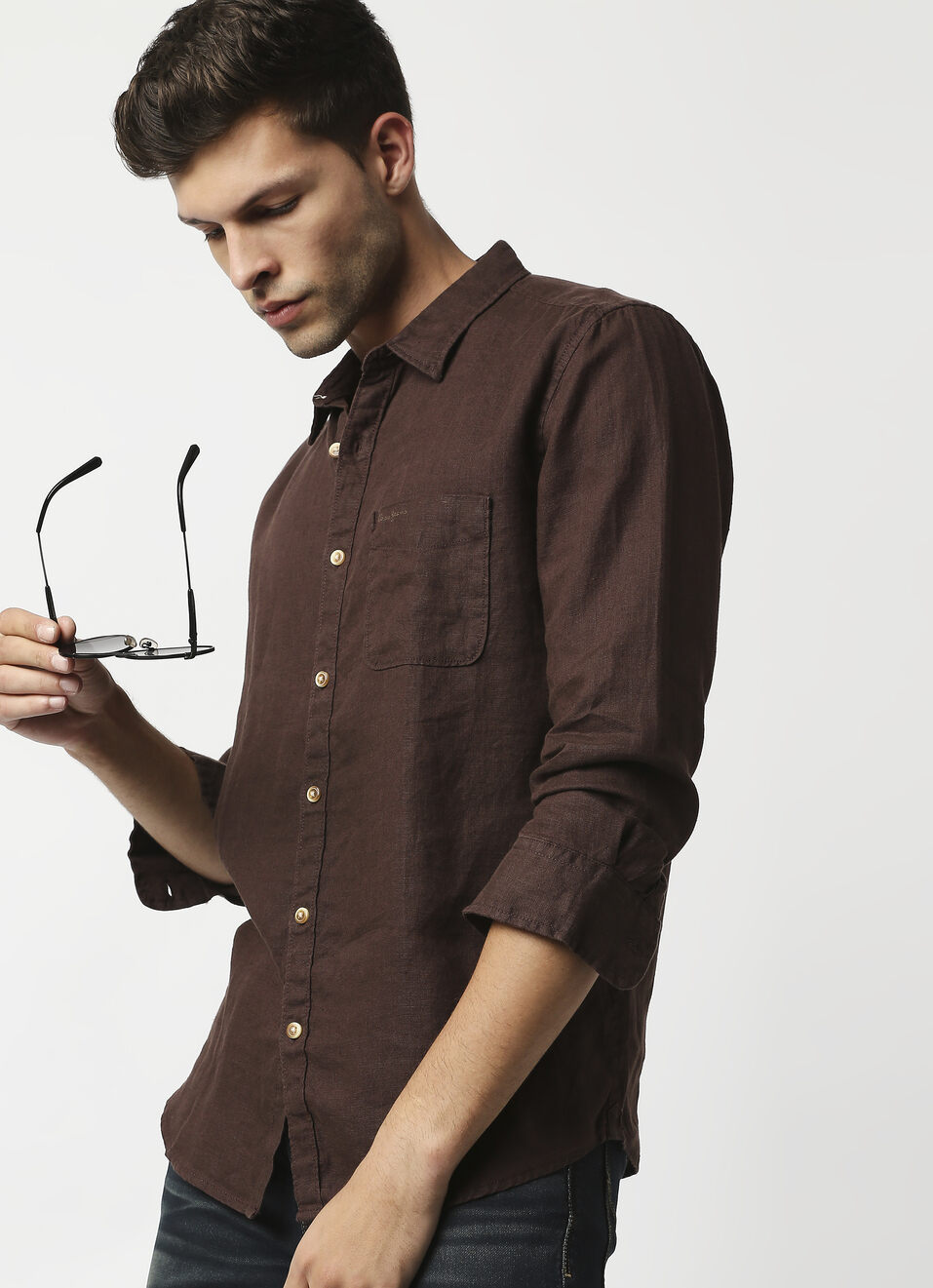 Kingsman Slim Fit Pure Linen Shirt, , large image number 0