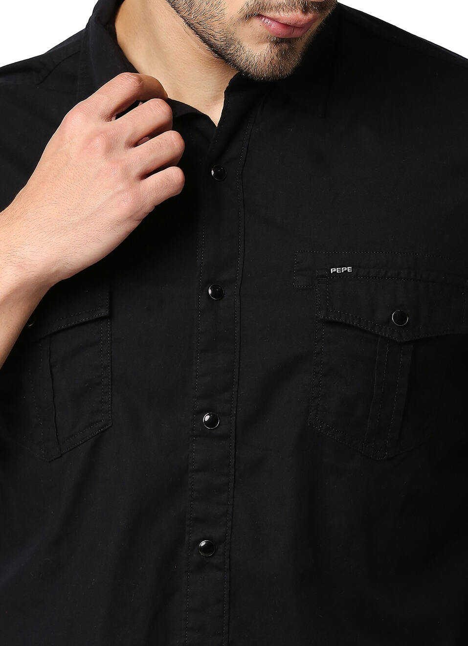 Dorian Solid Stretch Shirt, , large image number 4