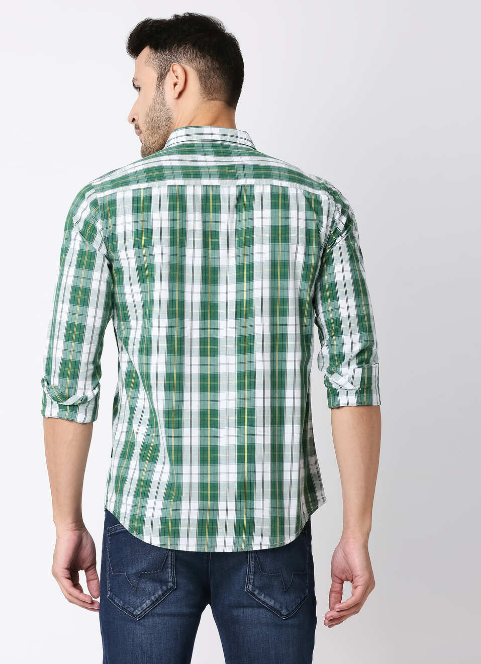 Devon Yarn Dyed Carbon Peached Checks Shirt, , large image number 2