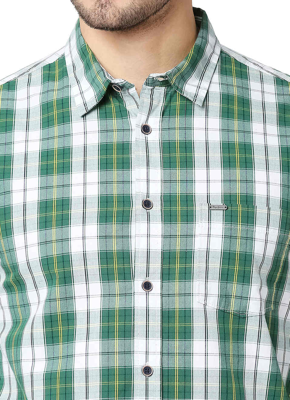 Devon Yarn Dyed Carbon Peached Checks Shirt, , large image number 4