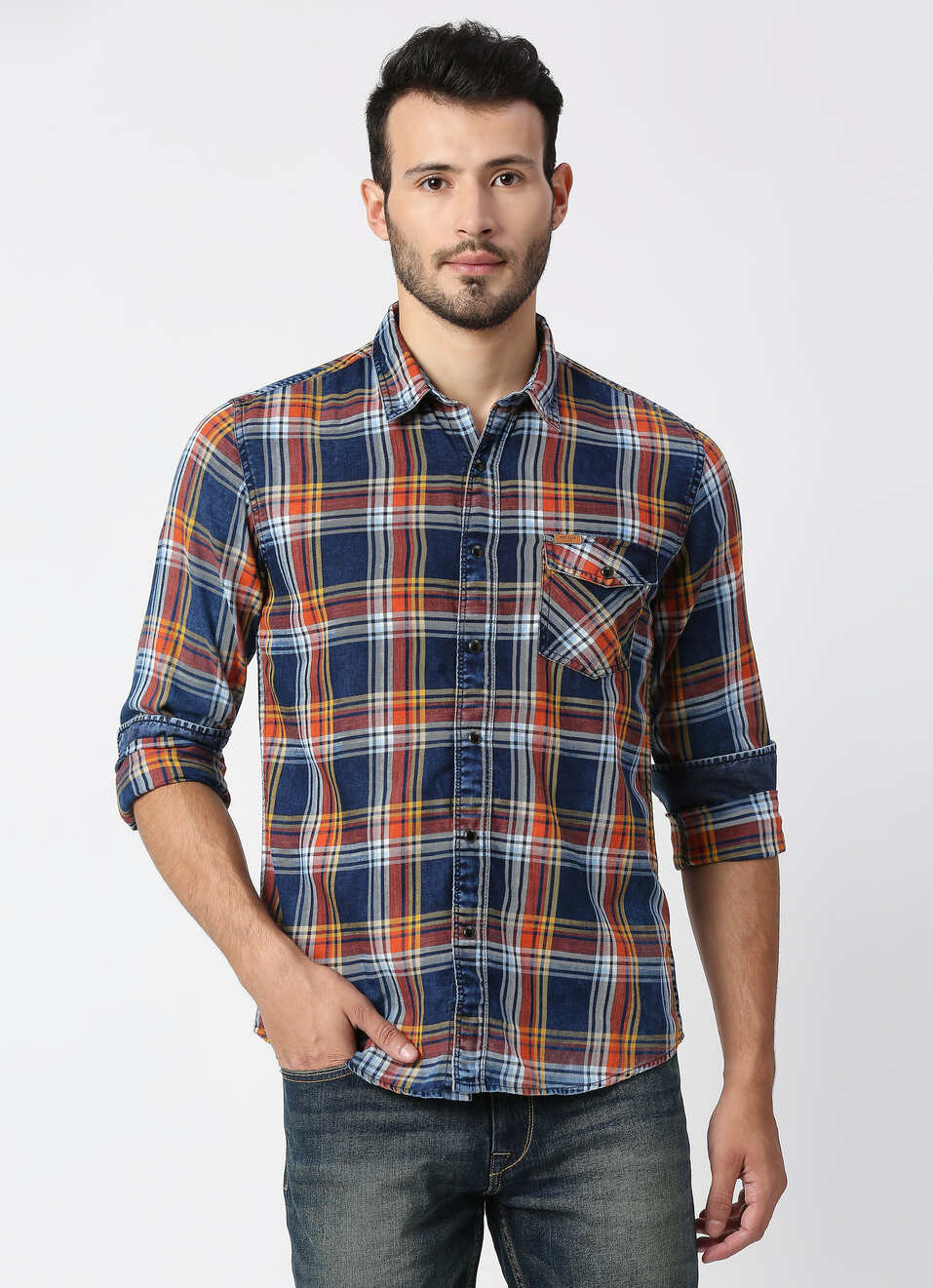 Fila Indigo Check Shirt, , large image number 1