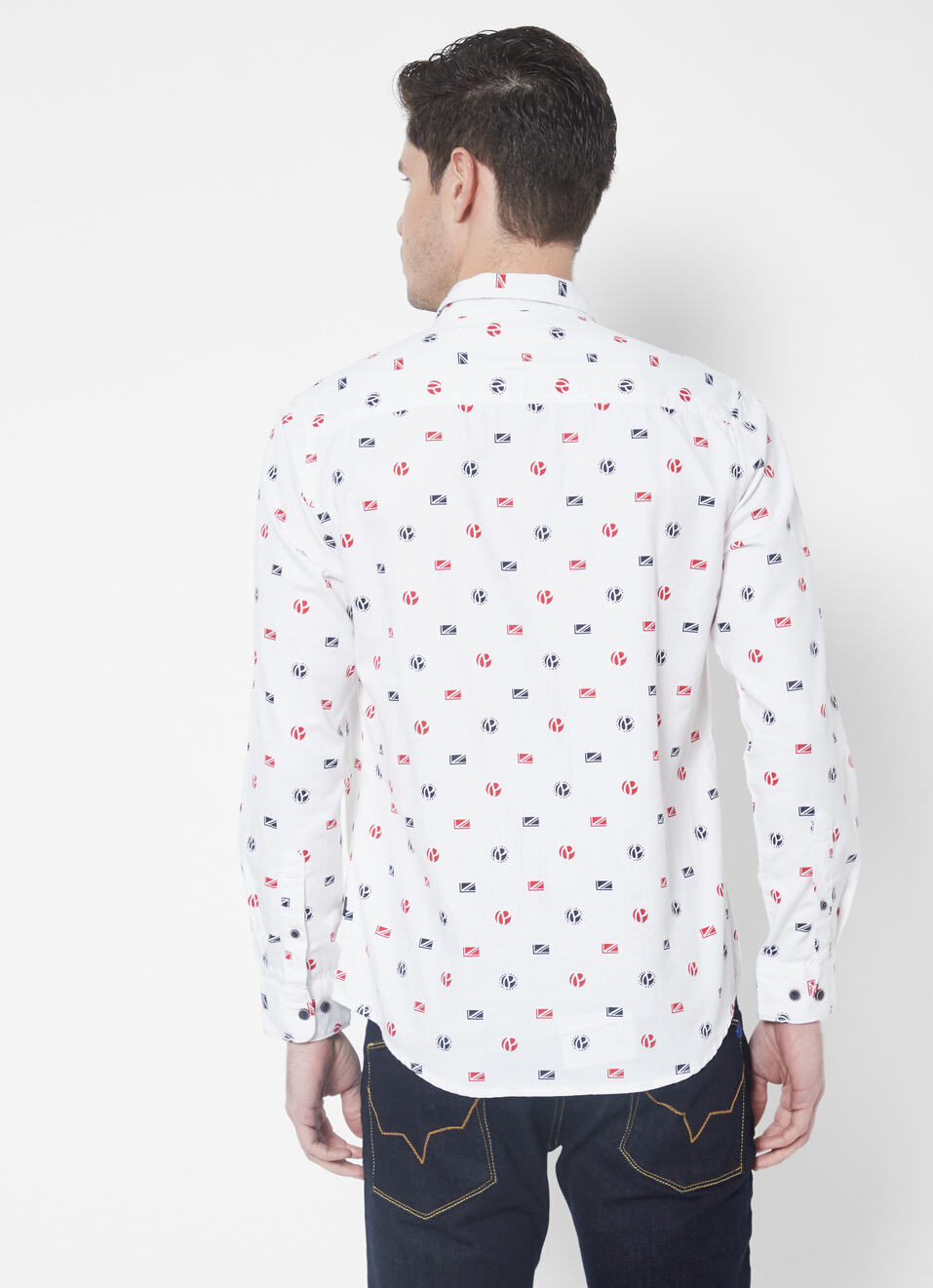 Gilling Minimal Printed Pique Knit Shirt, , large image number 2