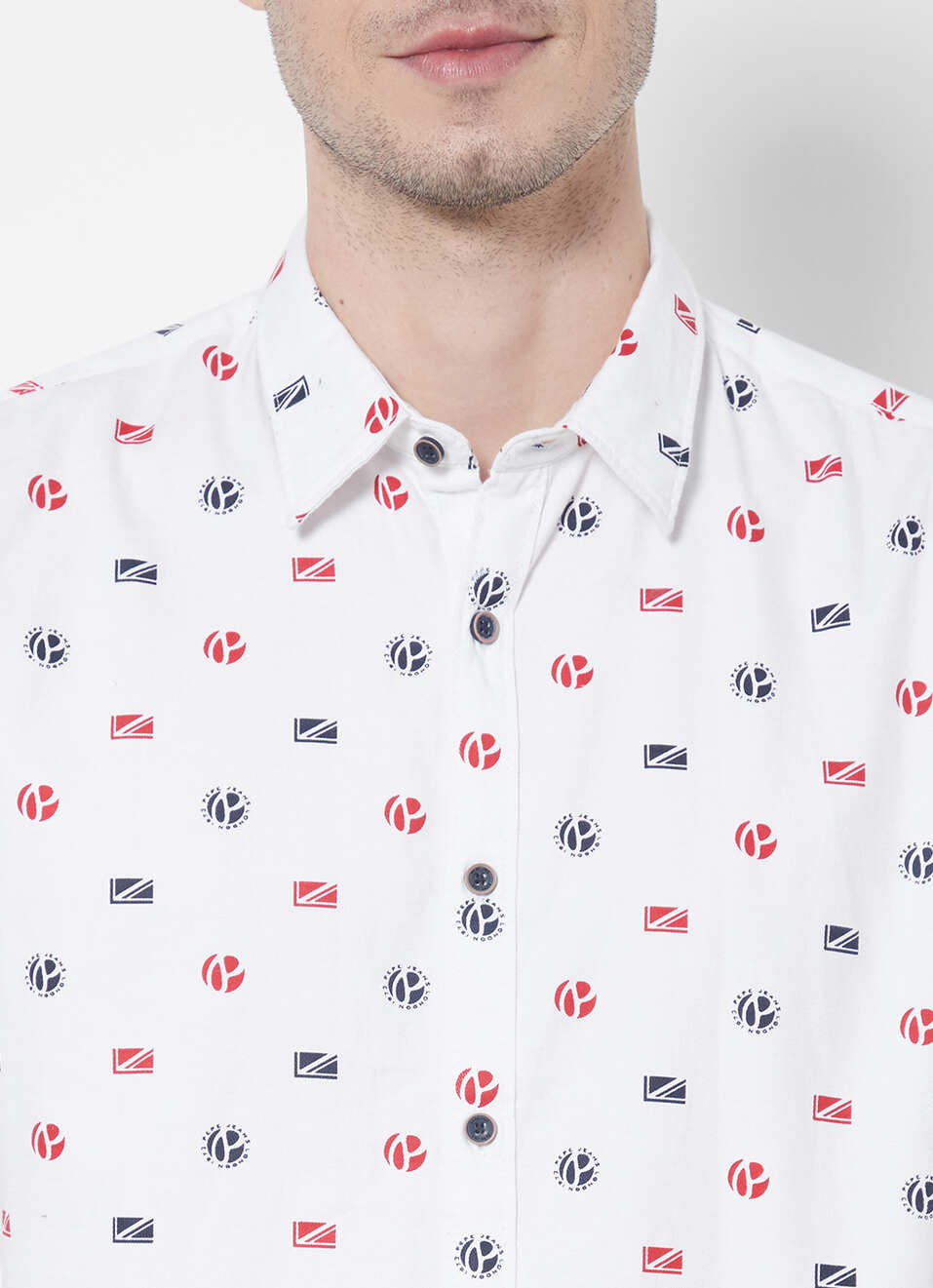 Gilling Minimal Printed Pique Knit Shirt, , large image number 4