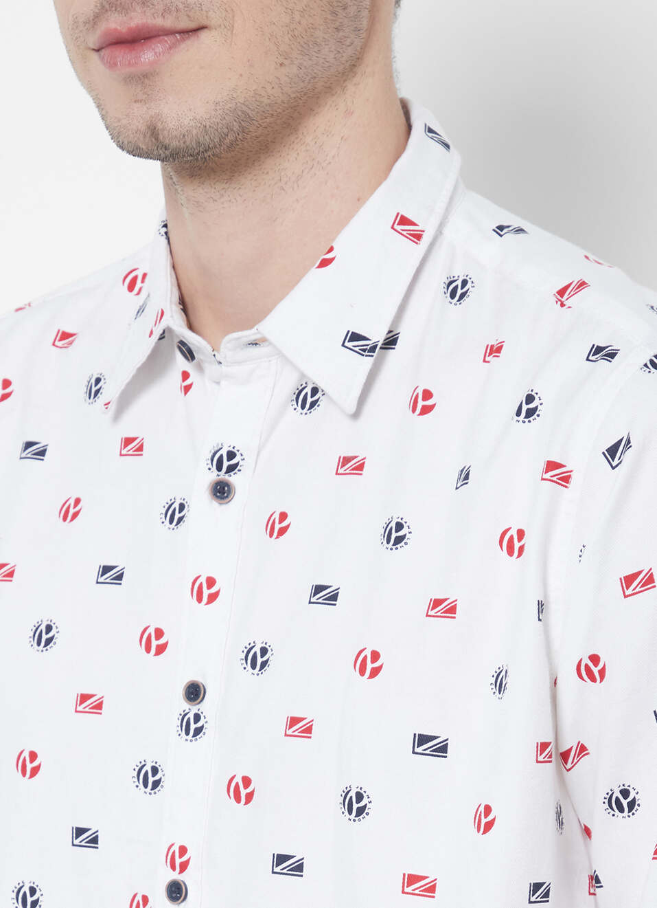 Gilling Minimal Printed Pique Knit Shirt, , large image number 5