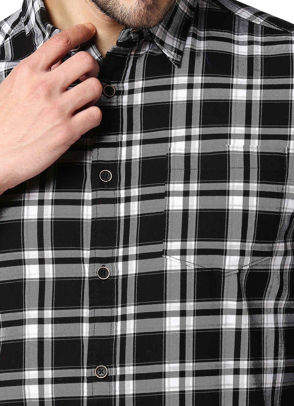 Daniel Yarn Dyed Twill Check Shirt, , large image number 4