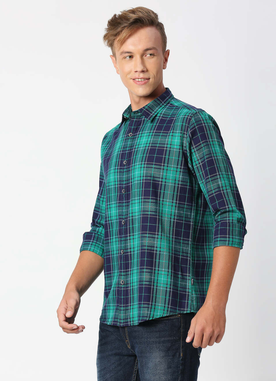 Monroe Yarn Dyed Twill Check Shirt, , large image number 3