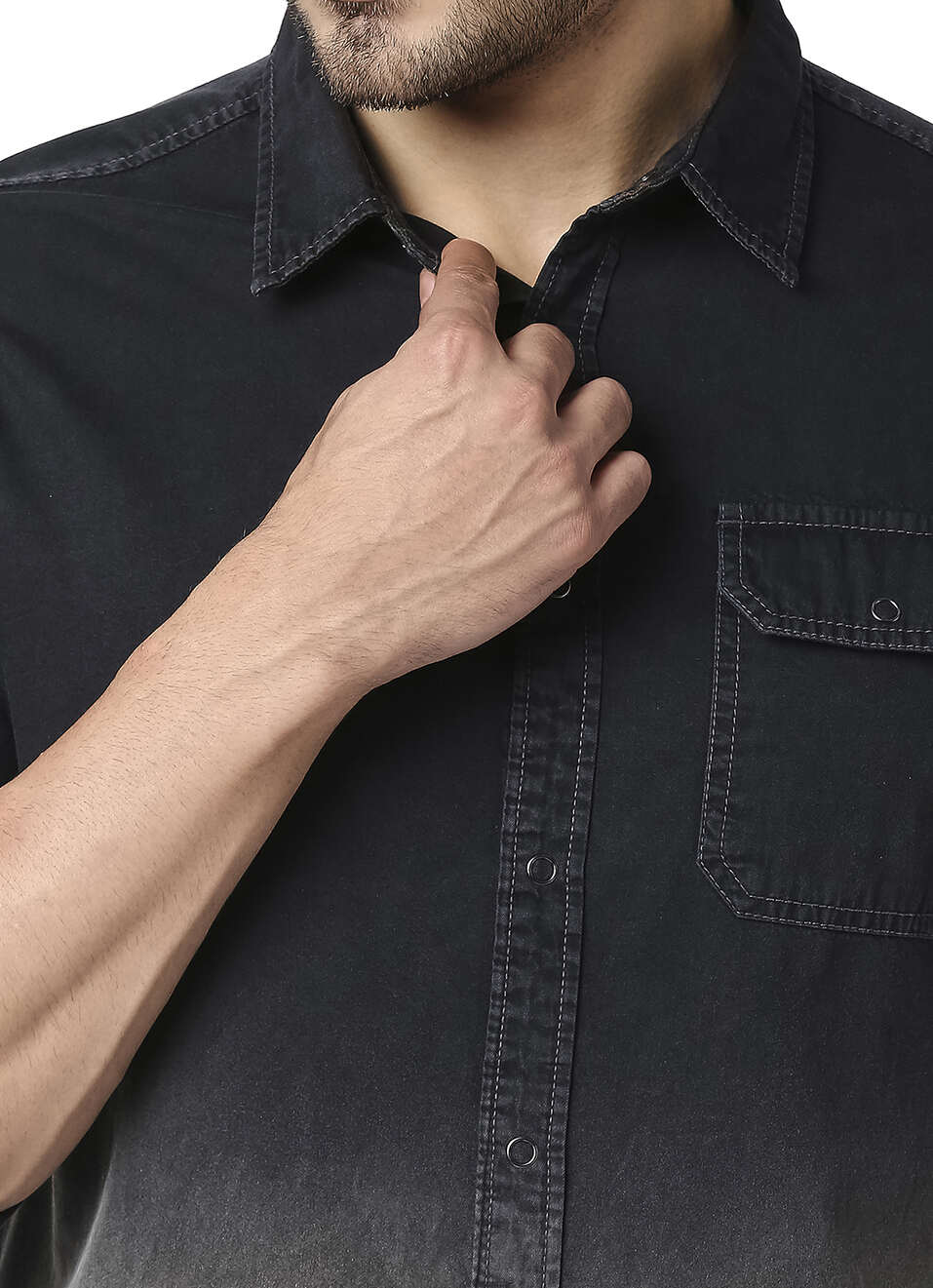 Shannon Ombre Denim Shirt, , large image number 4