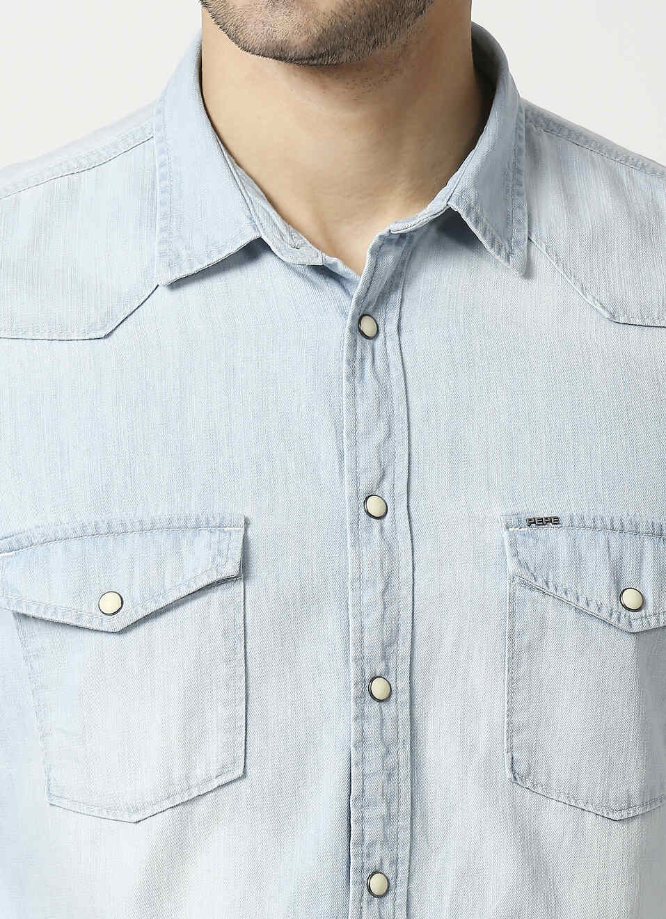 Hank Western Denim Shirt, , large image number 4