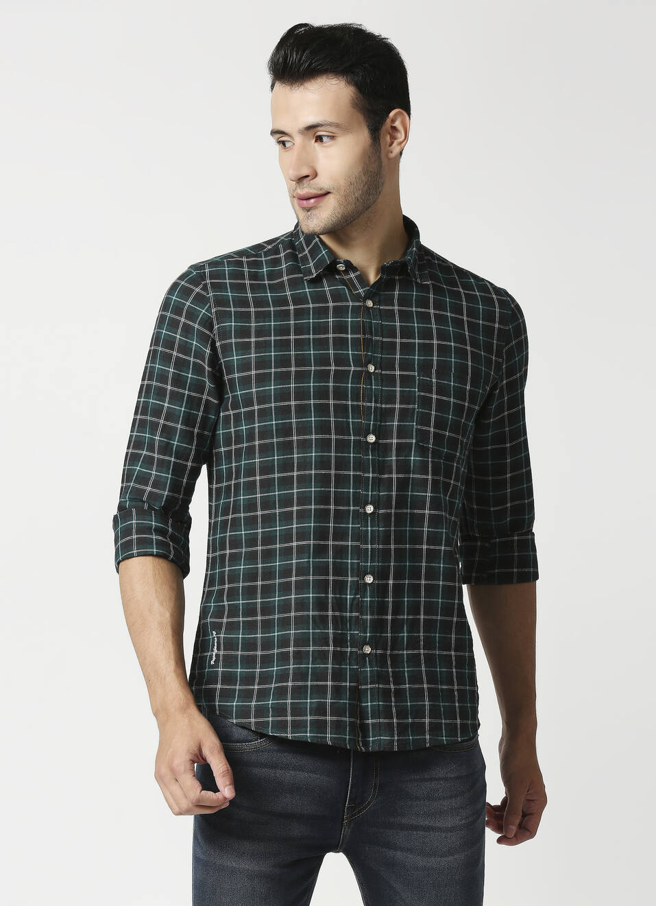 Honcho Cotton Linen Check Shirt, , large image number 1