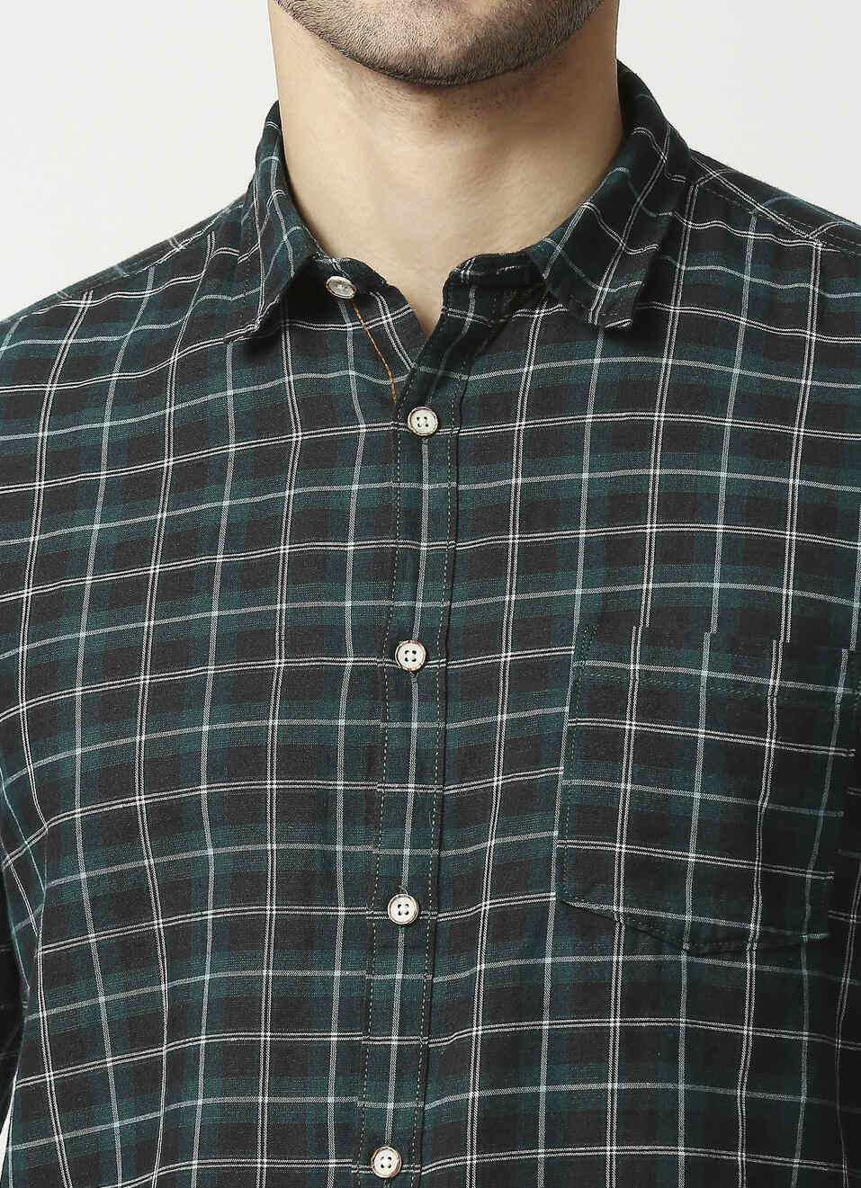 Honcho Cotton Linen Check Shirt, , large image number 4
