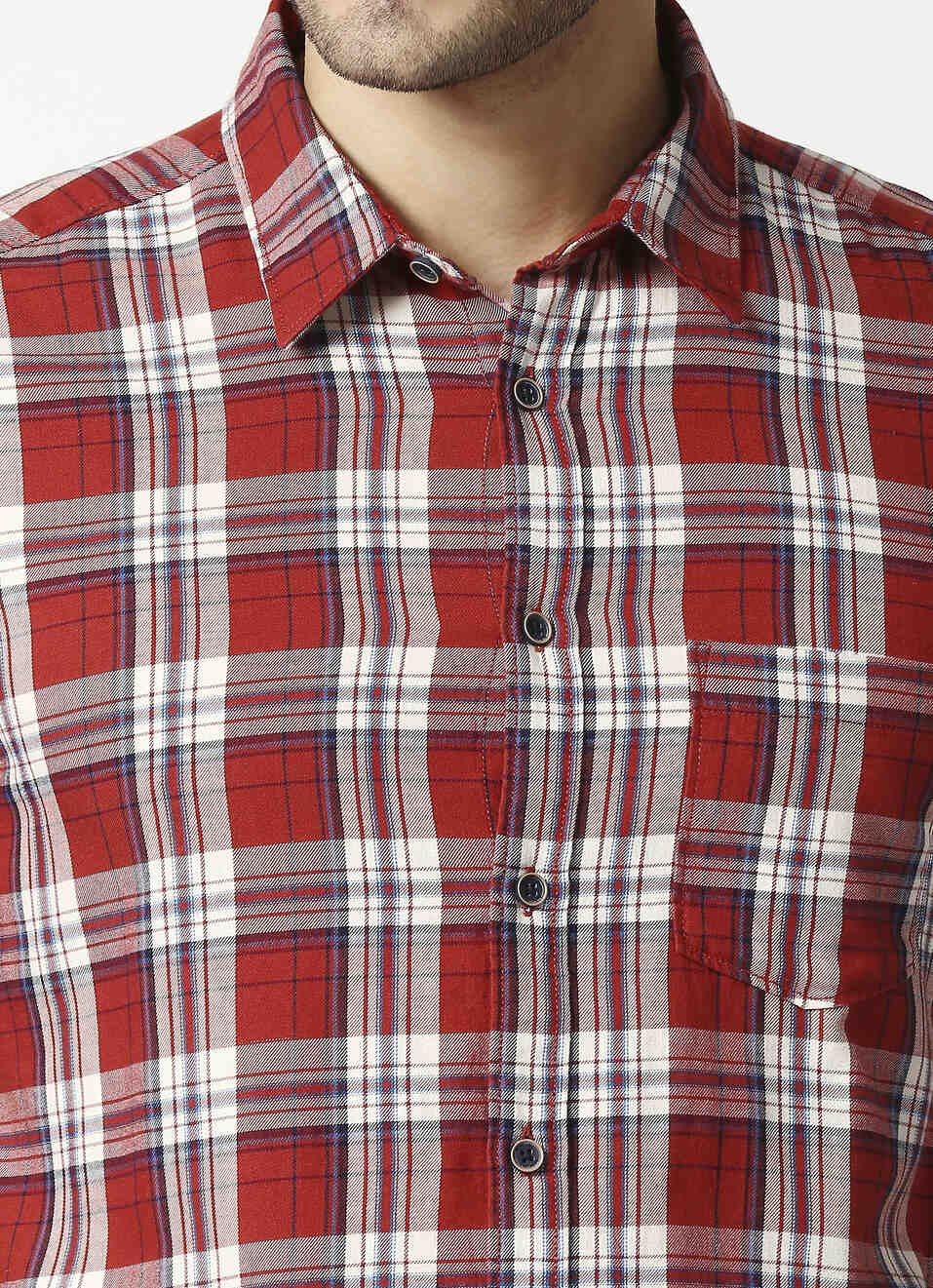 Juan Yarn Dyed Twill Check Shirt, , large image number 4