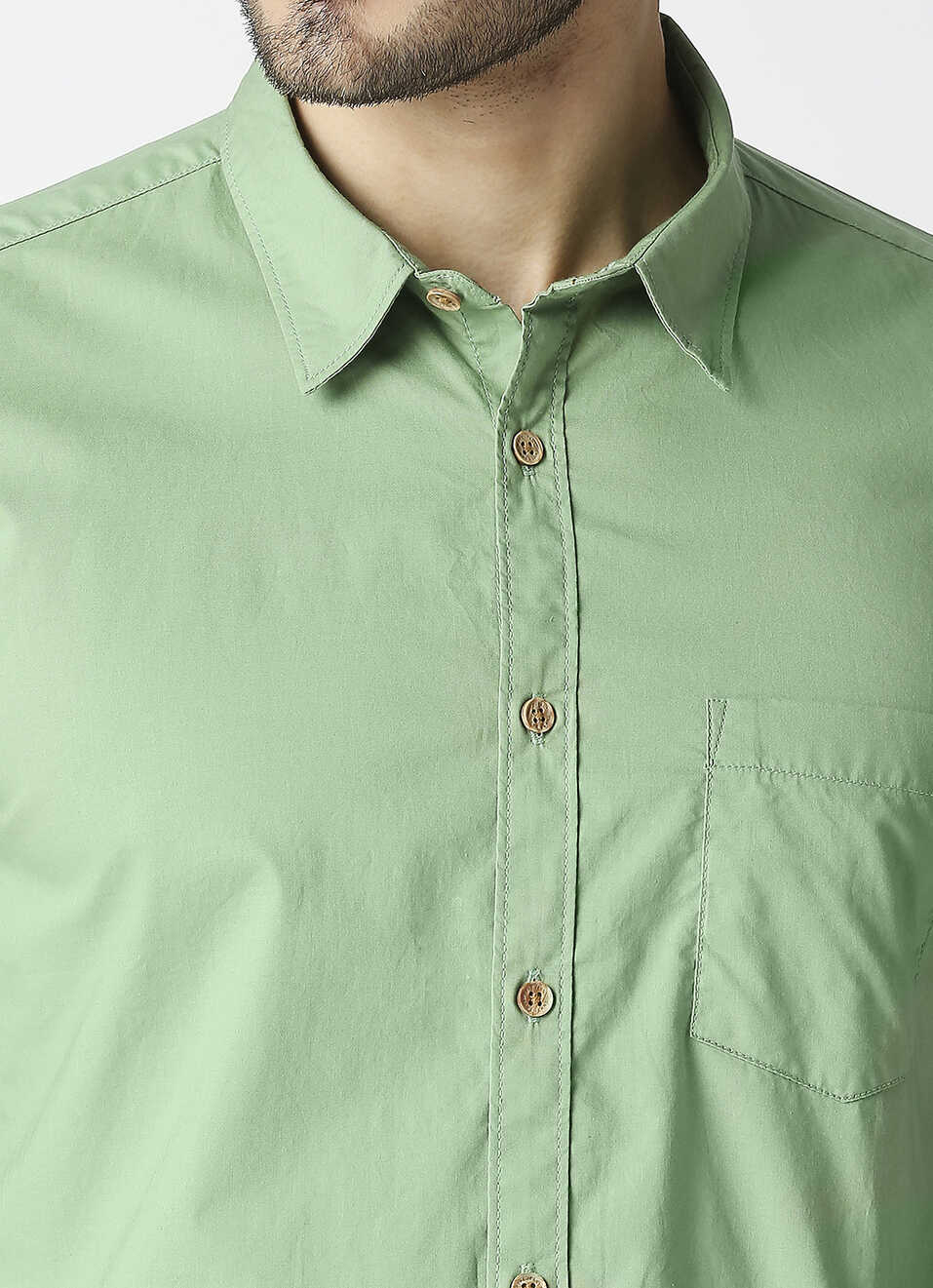 Alexander Solid Peached Poplin Shirt, , large image number 4