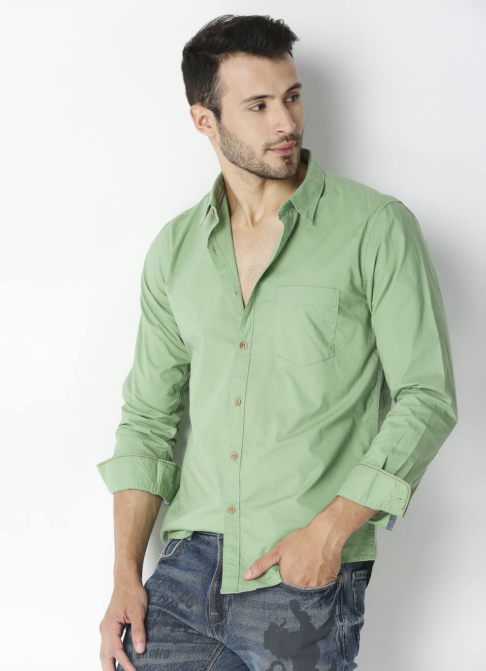 Alexander Solid Peached Poplin Shirt, , large image number 0