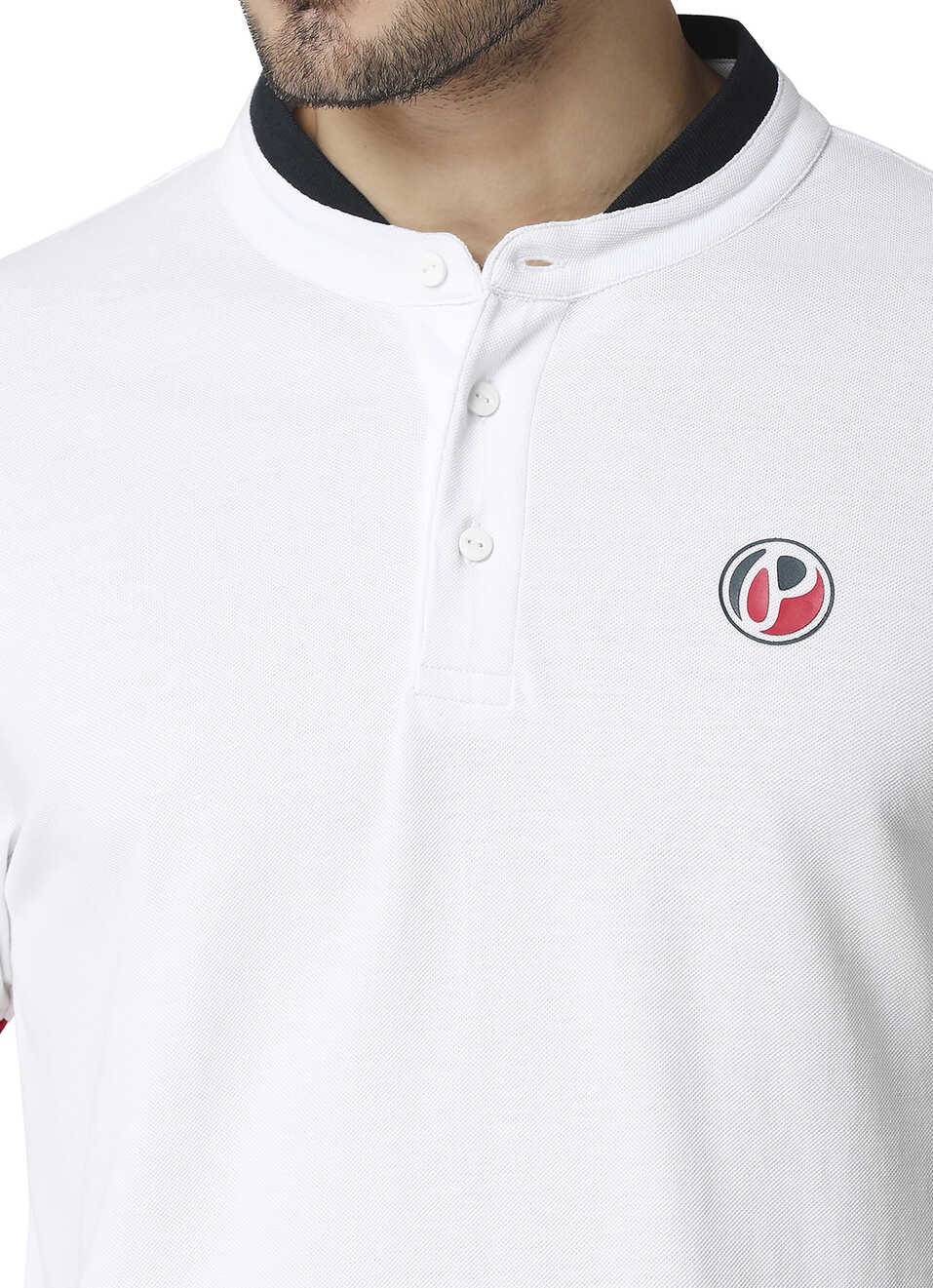 Norverto Band Collared Polo, , large image number 4