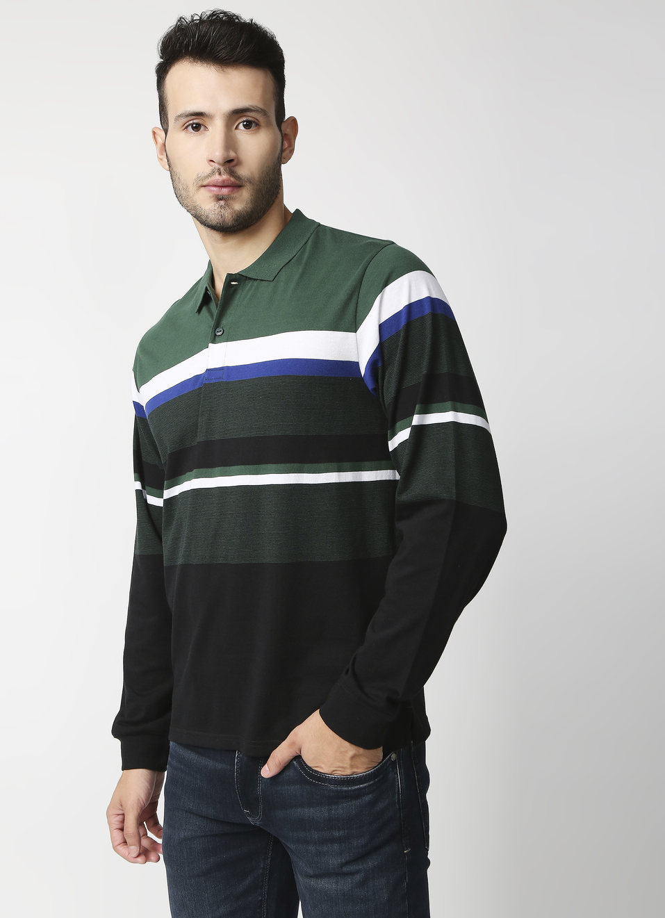 Reynolds Yarn Dyed Striper Polo, , large image number 3