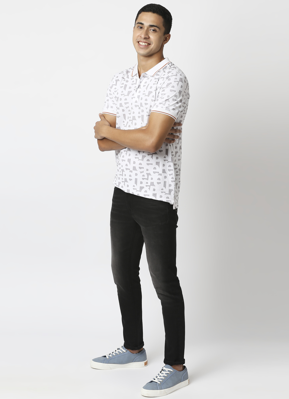 Atom Typographic Printed Polo, , large image number 0