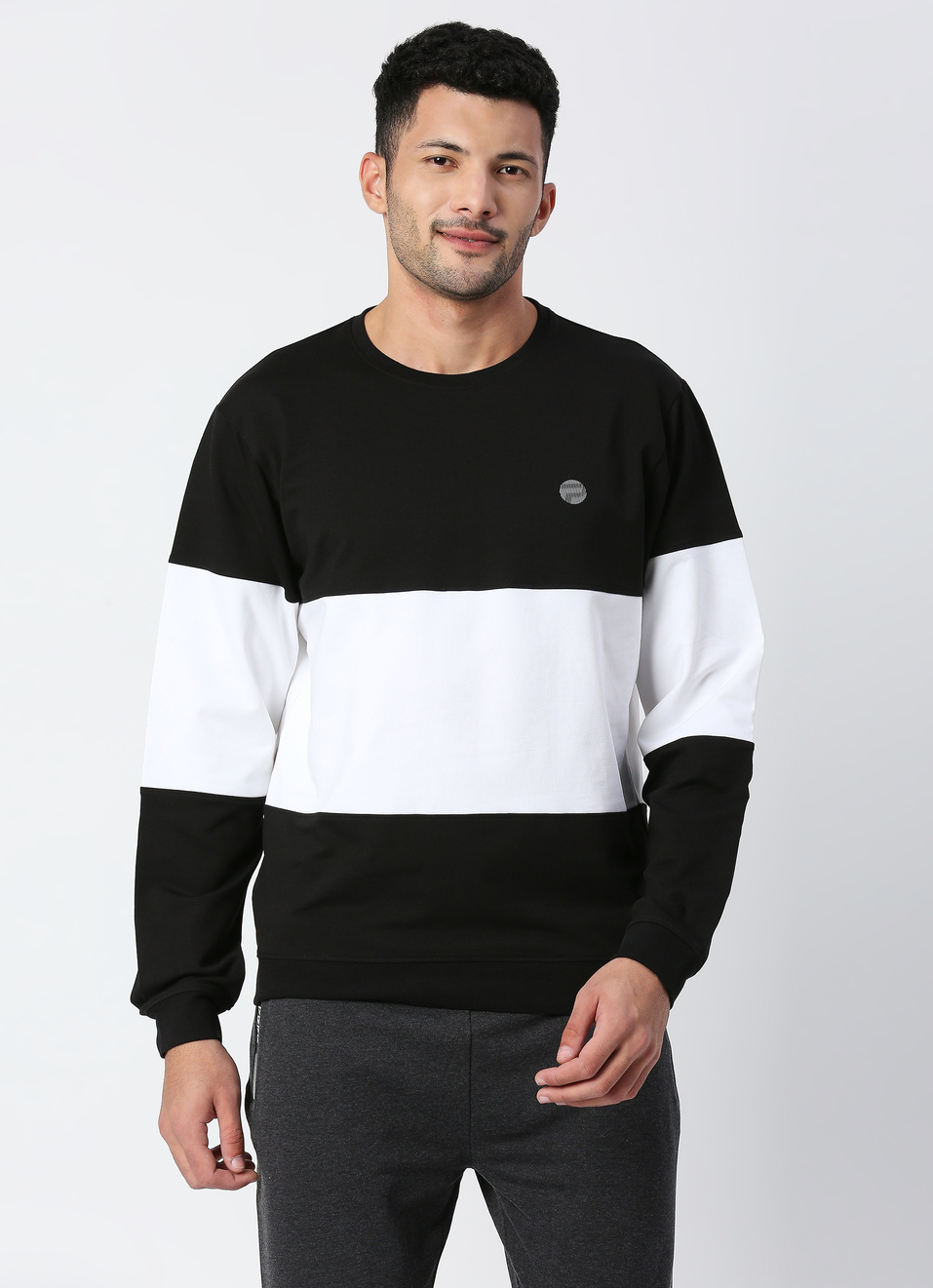 Mark Color Block Sweatshirt, , large image number 1