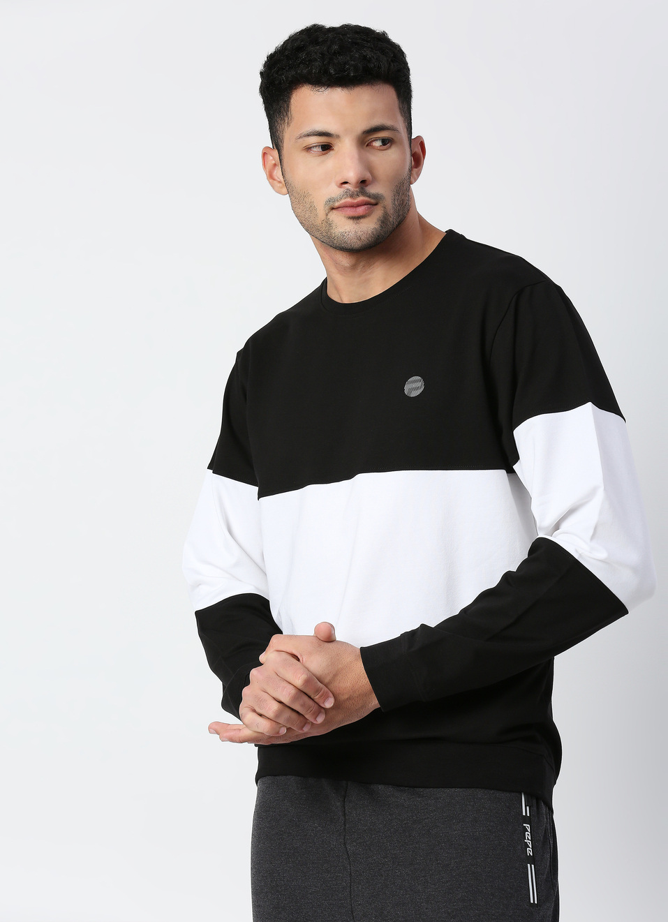 Mark Color Block Sweatshirt, , large image number 0