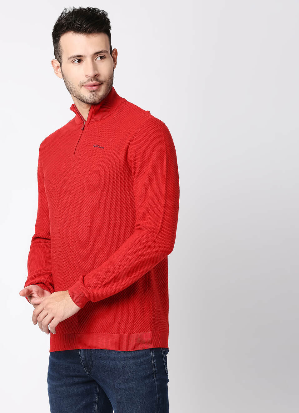 Albion Quarter Zip High Neck Sweater, , large image number 3