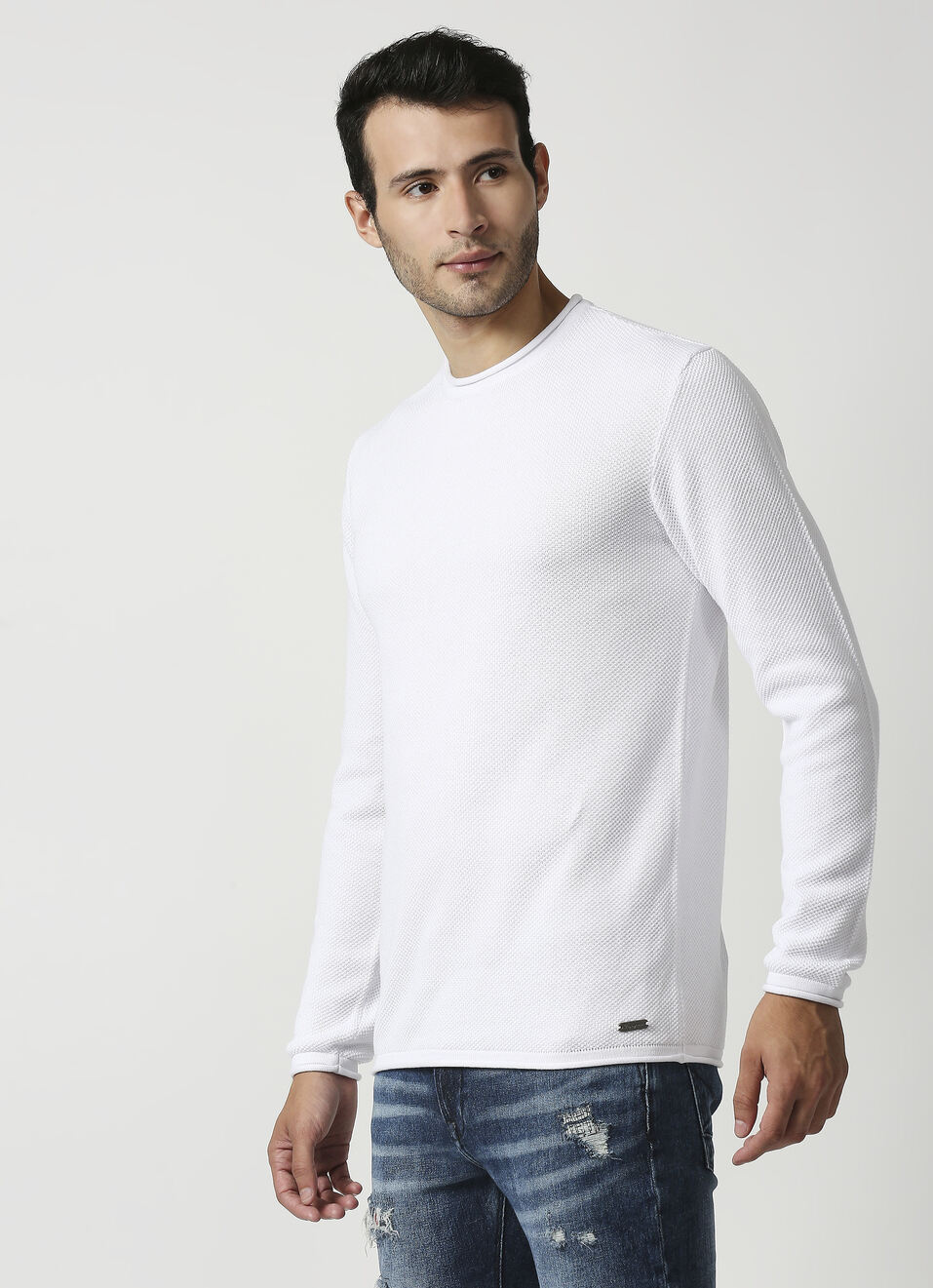 Byford Solid Popcorn Sweater, , large image number 3