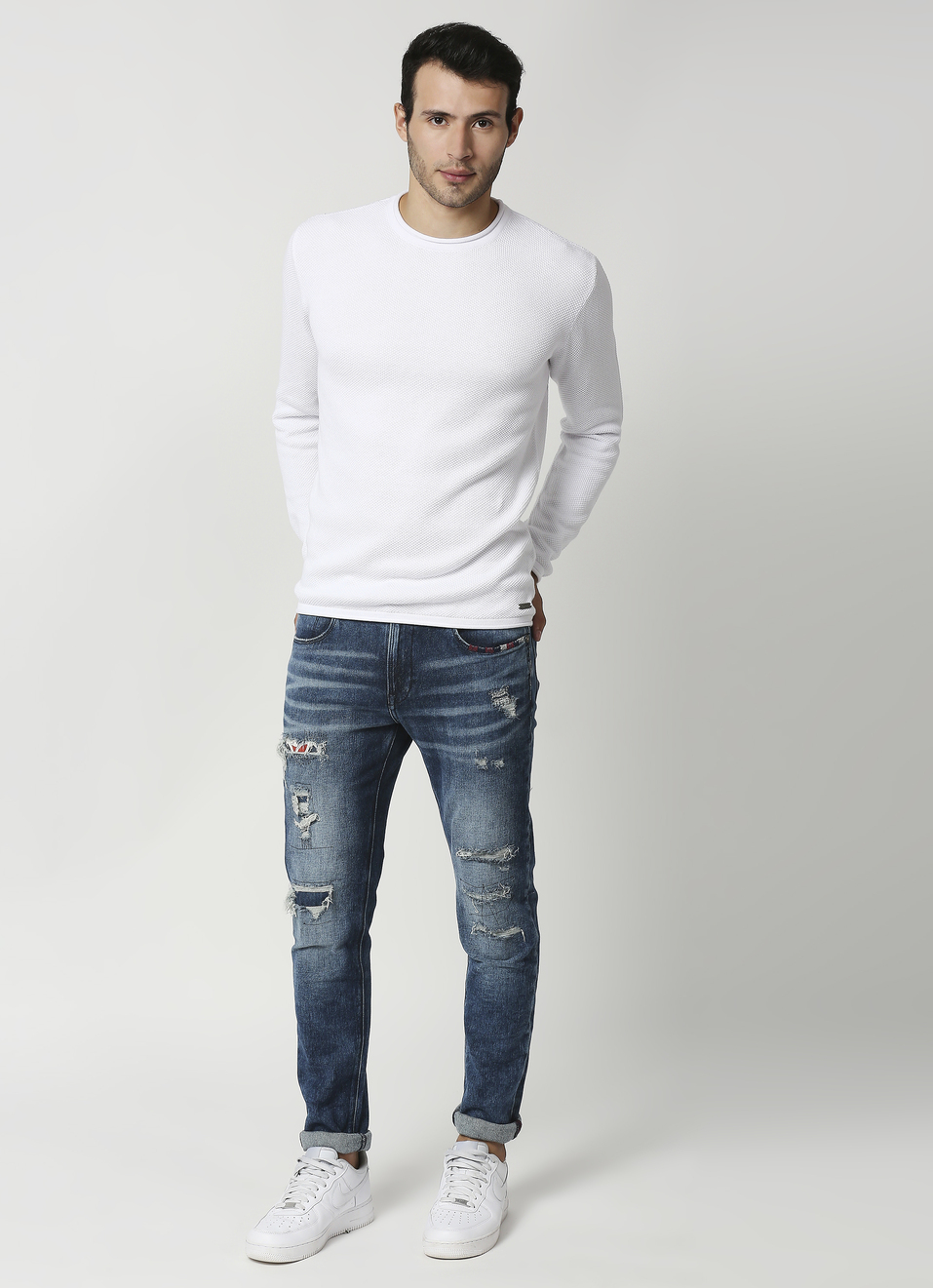 Byford Solid Popcorn Sweater, , large image number 5