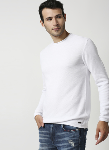 Byford Solid Popcorn Sweater