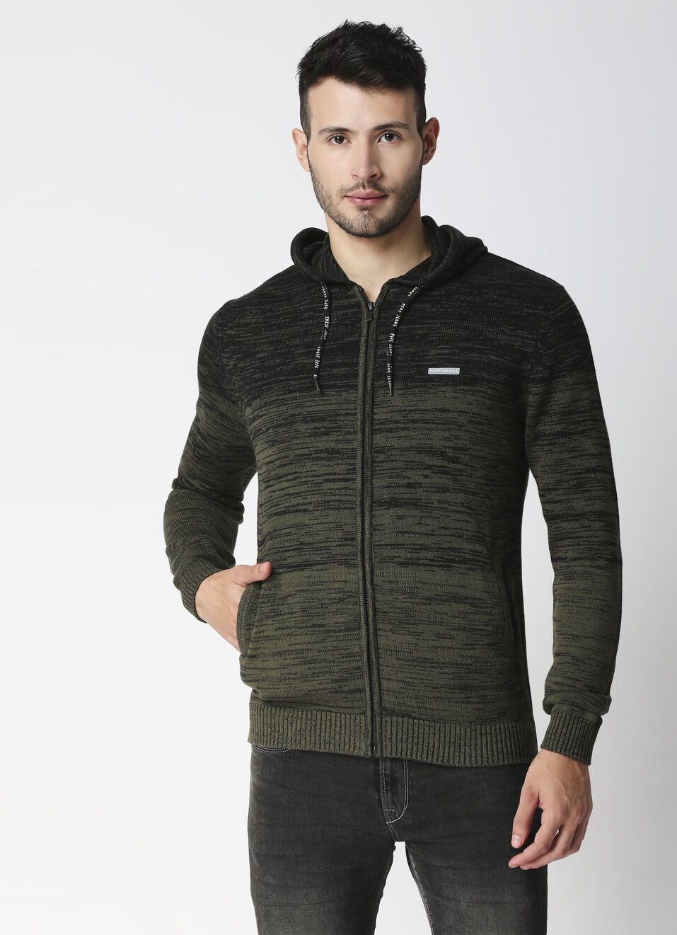 Marcos High Neck Zip Thru Hoodie, , large image number 1