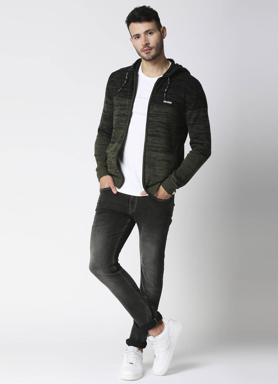 Marcos High Neck Zip Thru Hoodie, , large image number 5