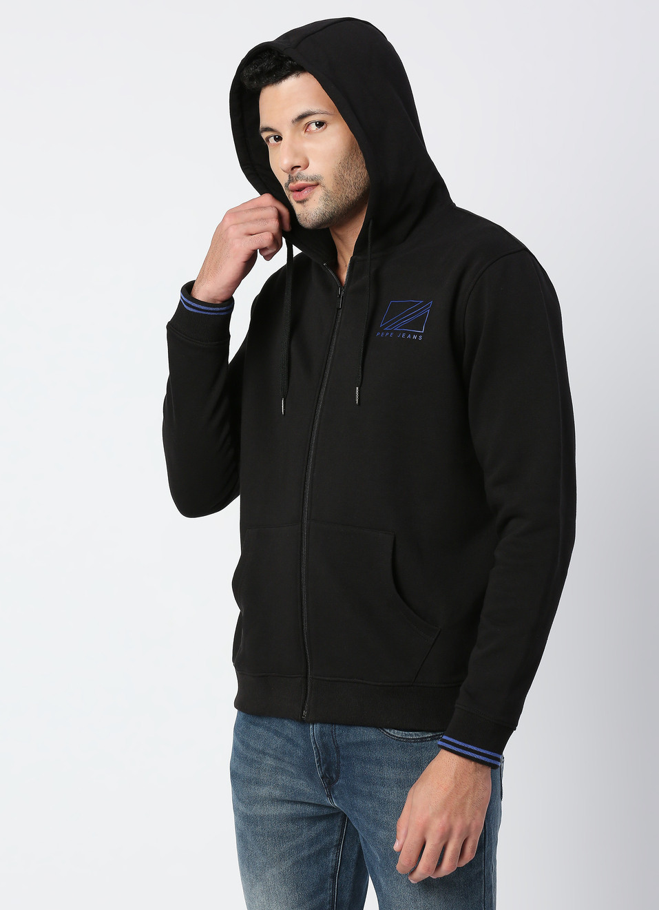 Trillion Graphic Printed Zip Thru Hooded Sweatshirt, , large image number 3