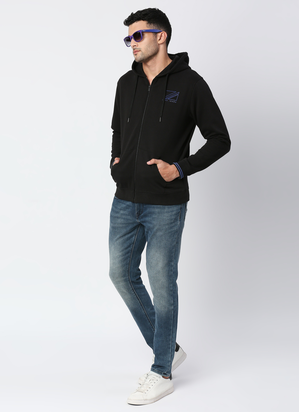 Trillion Graphic Printed Zip Thru Hooded Sweatshirt, , large image number 5