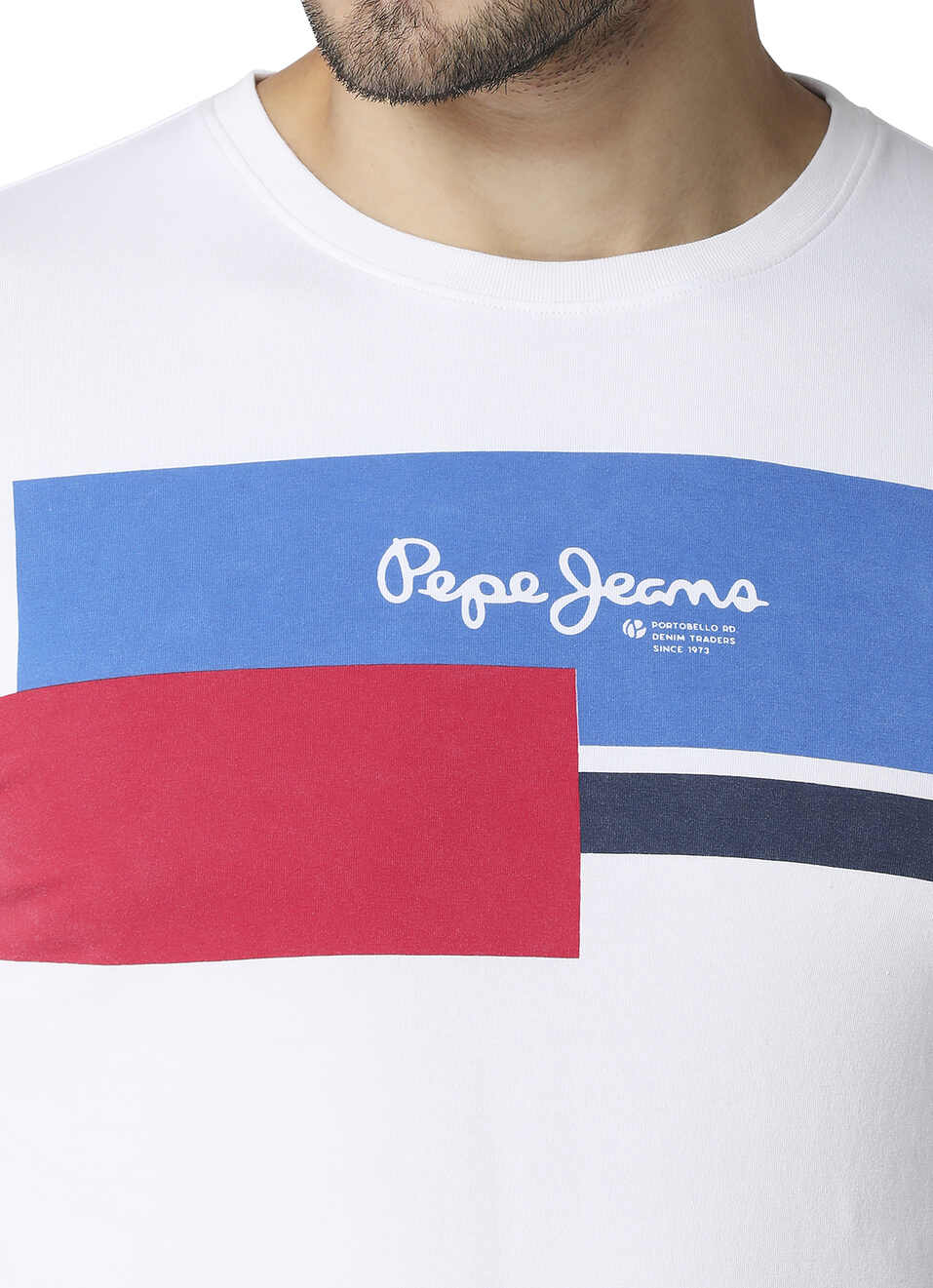 Paton Colourblock Printed Stretch Tee, , large image number 4