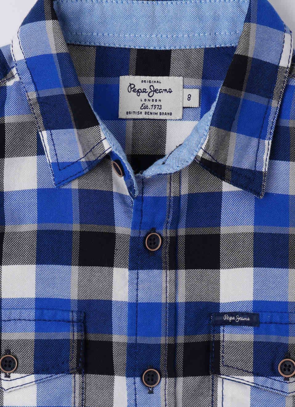 Julien Double Pocket Twill Check Shirt, , large image number 2