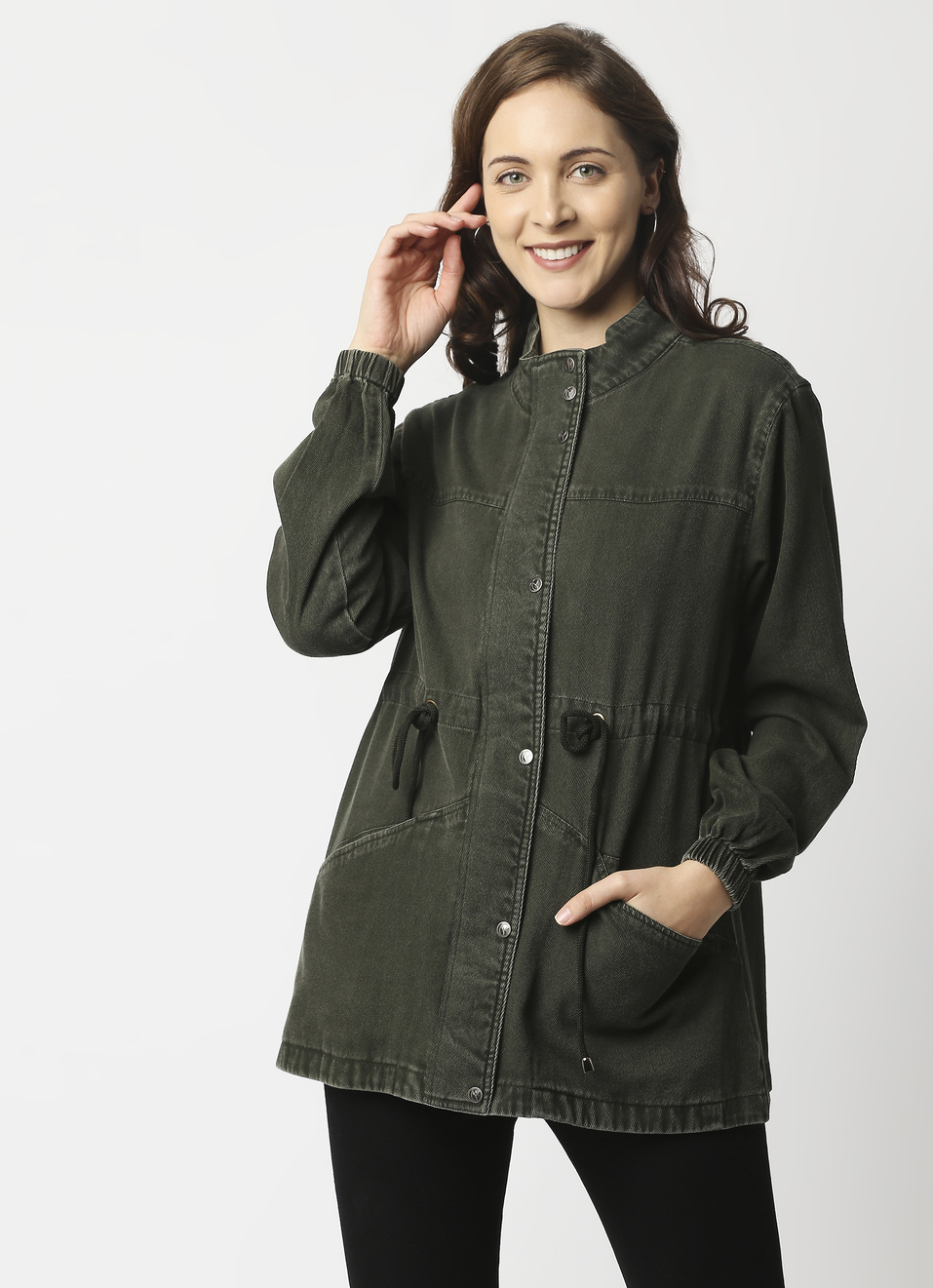 Shosha Parka Jacket With Badge Detail, , large image number 1