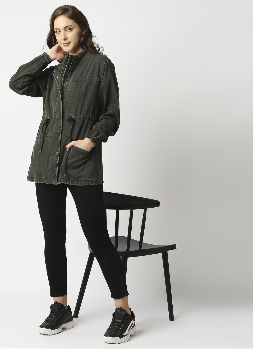 Shosha Parka Jacket With Badge Detail, , large image number 5