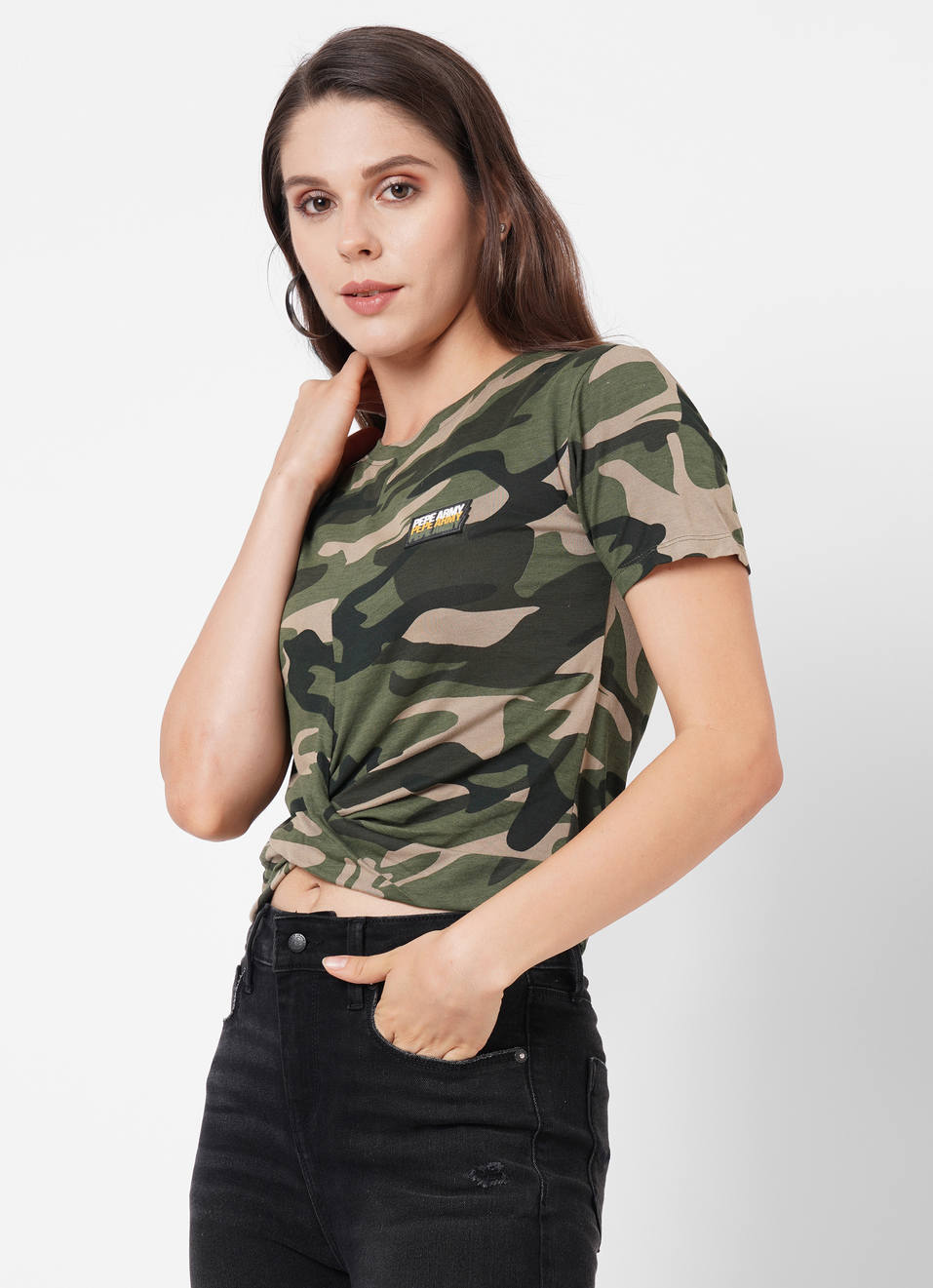 Charlotte Hem Twist T-Shirt, , large image number 1