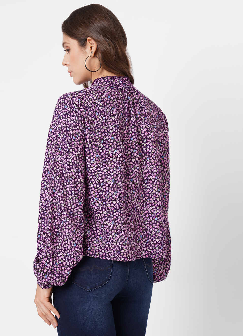 Jeoelen Floral Print Top With Puff Sleeves, , large image number 2